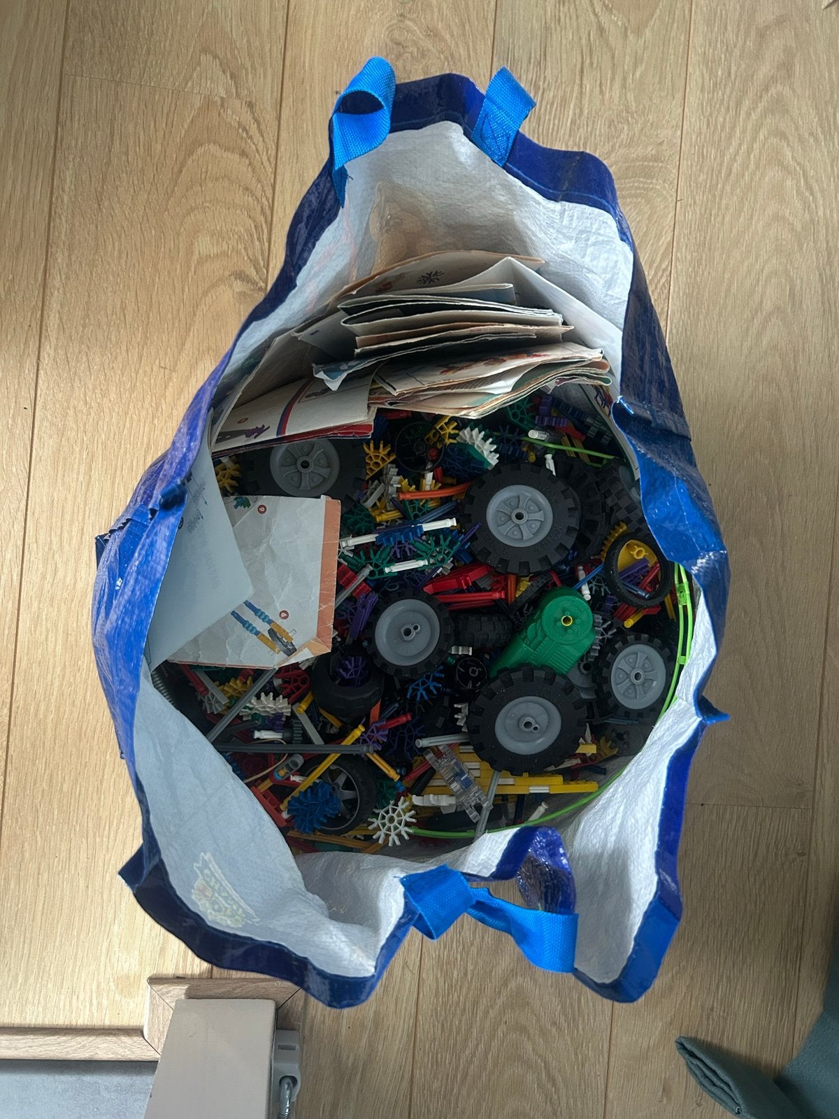Grote tas K'nex met handleidingen, Kinderen en Baby's, Ophalen, Gebruikt, K'nex
