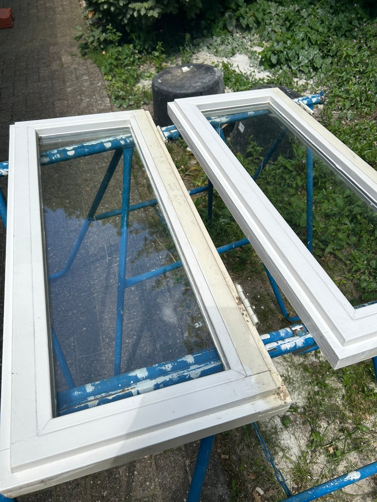 Raamkozijnen 2st, Gebruikt, Raamkozijn, Minder dan 75 cm, Inclusief glas