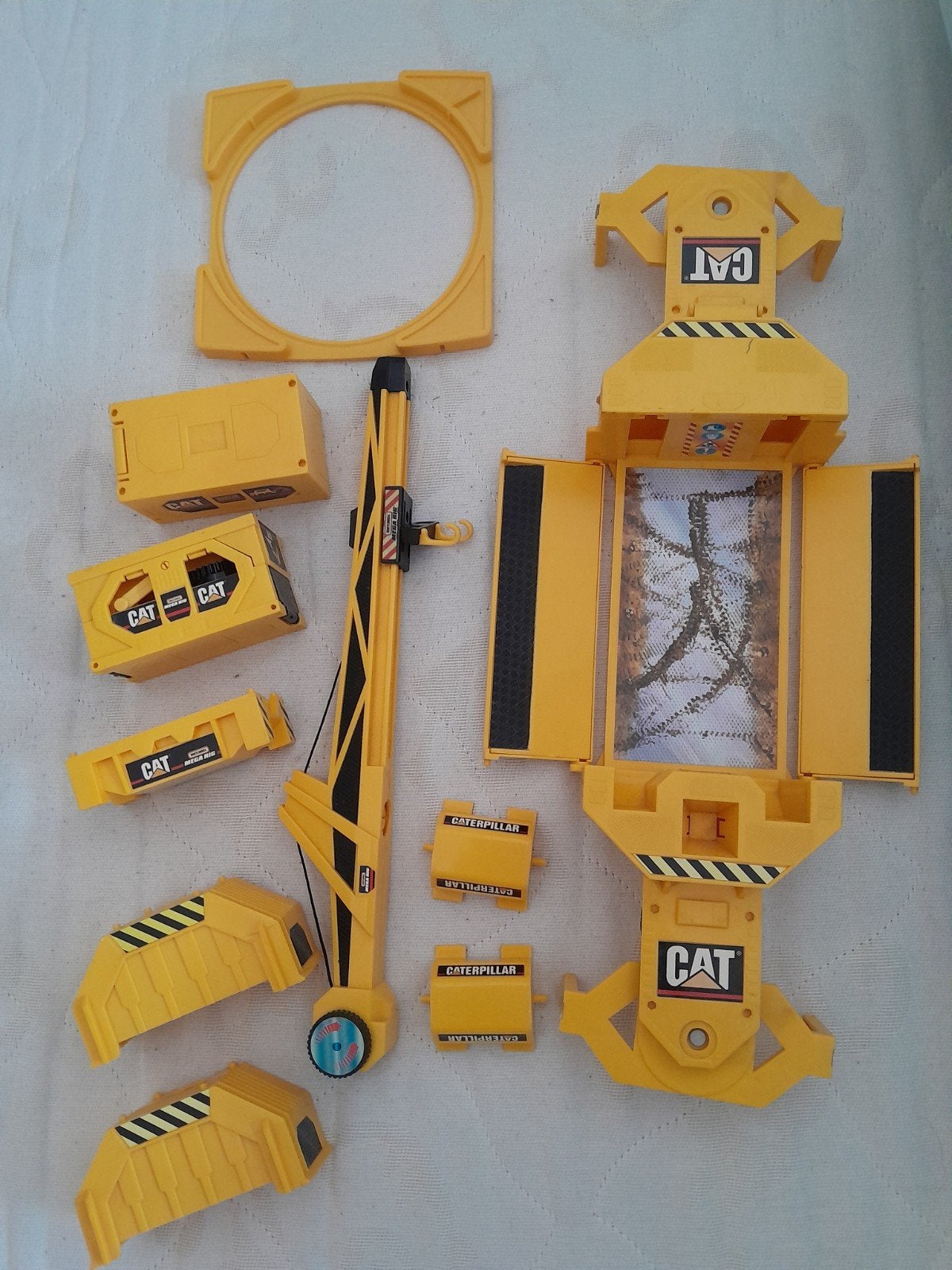 Vintage Matchbox Mattel Mega Rig Construction site 1996, Ophalen of Verzenden, Gebruikt, Hijskraan, Tractor of Landbouw, Matchbox