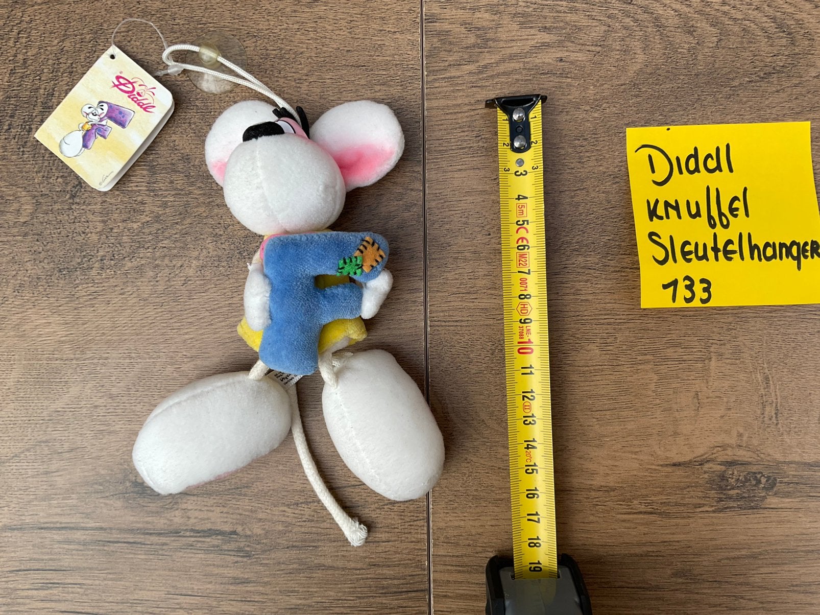 Nieuwe Diddl knuffel sleutelhanger met letter F, Verzamelen, Ophalen, Nieuw, Knuffel