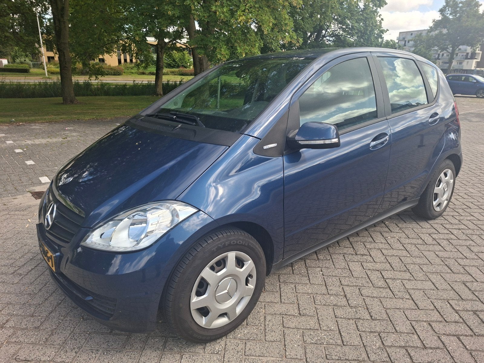 Mercedes-Benz A-Klasse 1.5 A160 5DRS 2012 Blauw, Auto's, Mercedes-Benz, Voorwielaandrijving, Euro 5, Stof, Zwart