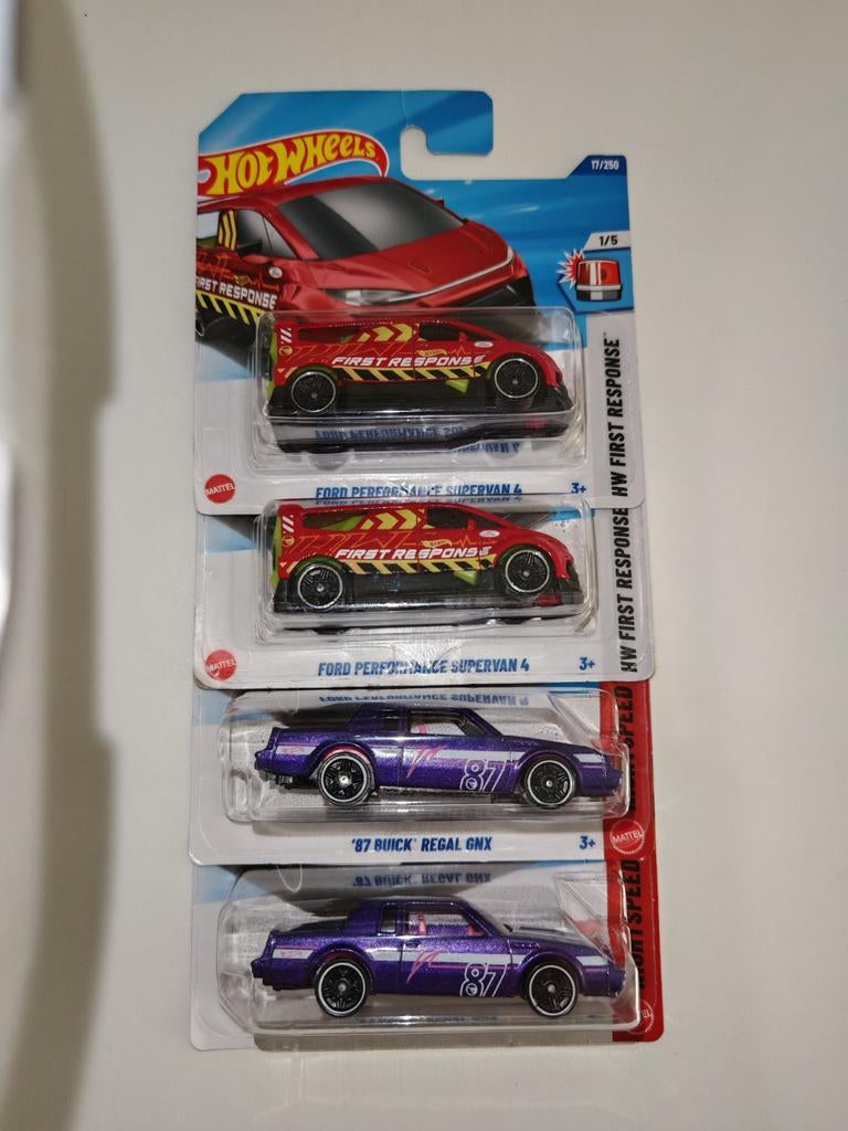 Hot Wheels Ford Supervan 4 en Buick Regal GNX 4x, Hobby en Vrije tijd, Ophalen of Verzenden, Nieuw