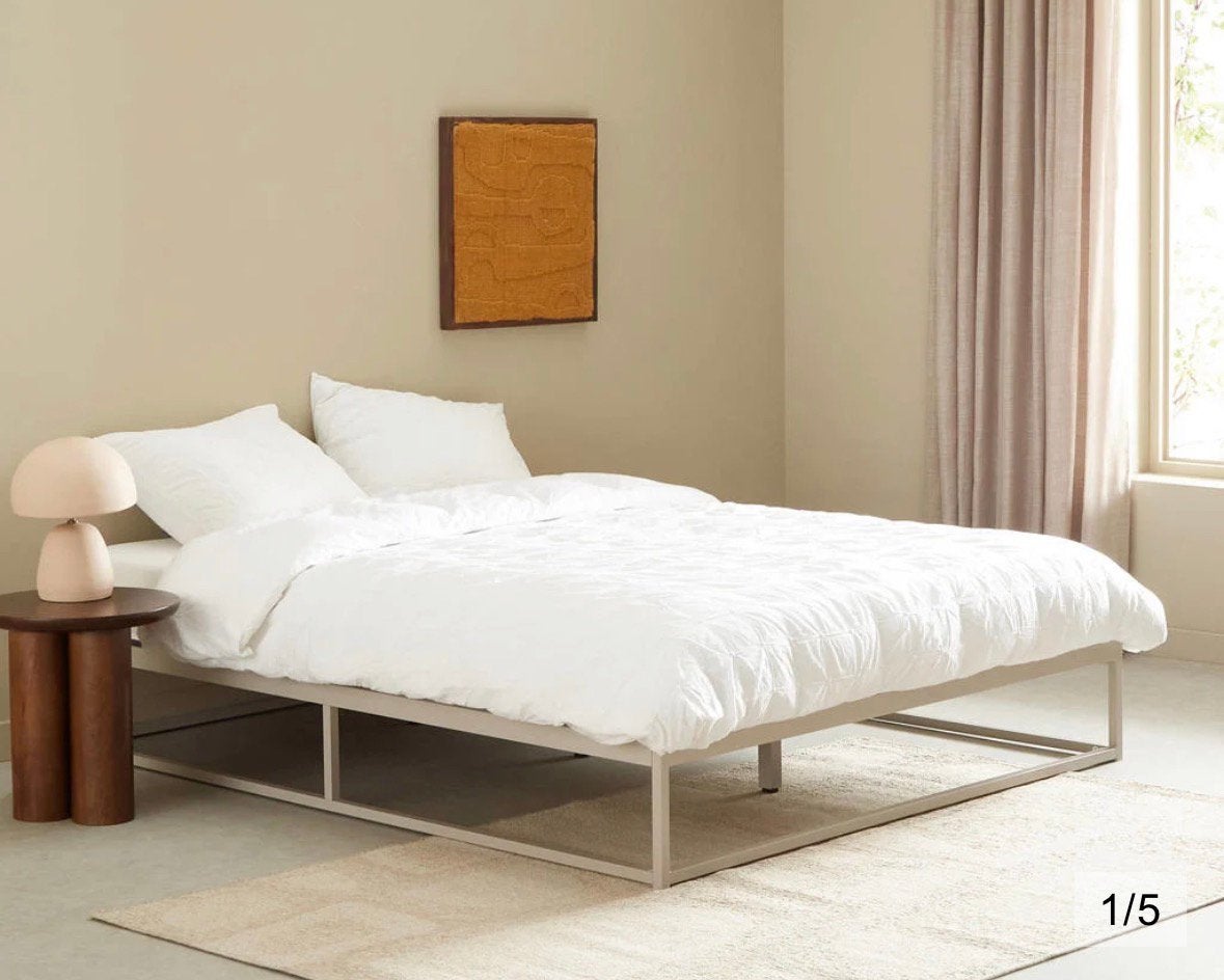 Bedframe, Ophalen, Zo goed als nieuw, Tweepersoons, 160 cm