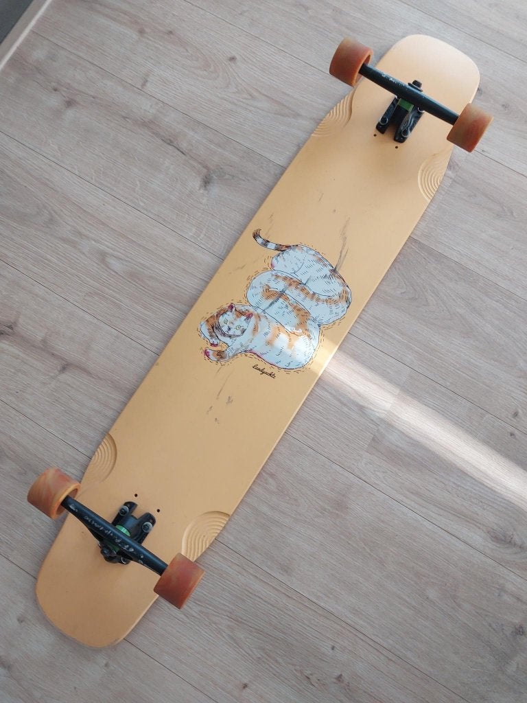 LANDYACHTZ "Stratus Chill Cat" Dans Longboard 45.5", Sport en Fitness, Skateboarden, Ophalen, Gebruikt, Skateboard, Longboard