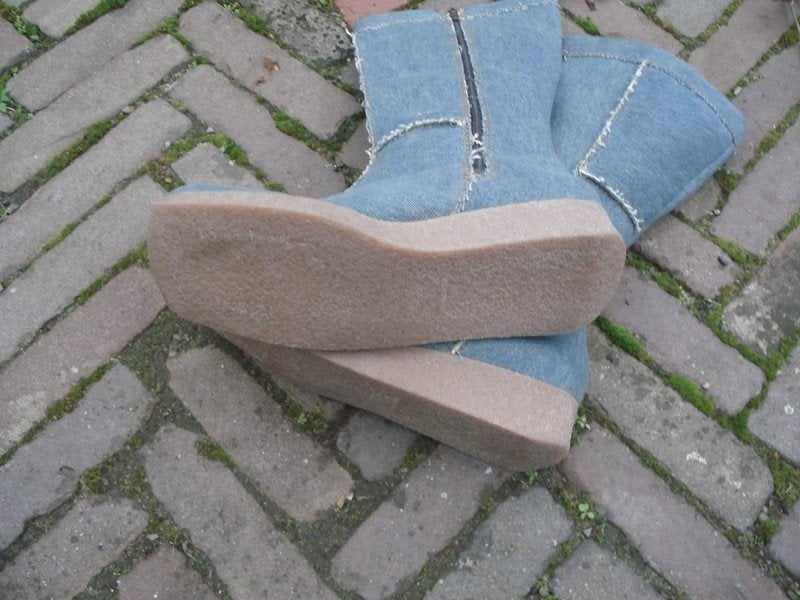 LAZAMANI BLAUWE JEANS LAARZEN 40 GRATIS VERZENDING PER POST, Hoge laarzen, Verzenden, Blauw, Lazamani