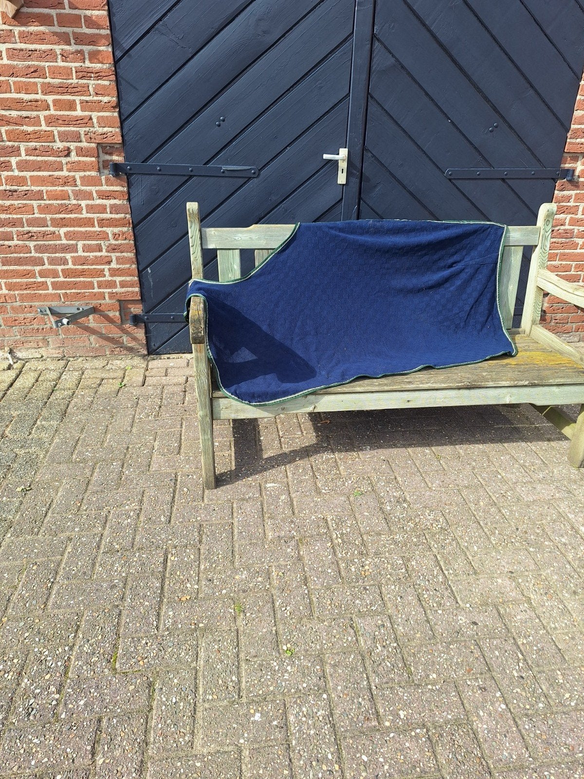 In - uit rij deken 135 cm donkerblauw, Ophalen of Verzenden