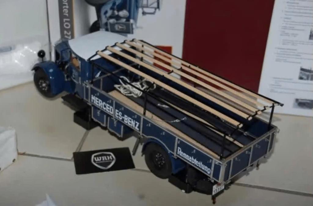 1:18 MERCEDES LKW LO750 RENNTRANSPORTER CMC M-144 WRH, Verzenden, Zo goed als nieuw, Auto, Overige merken