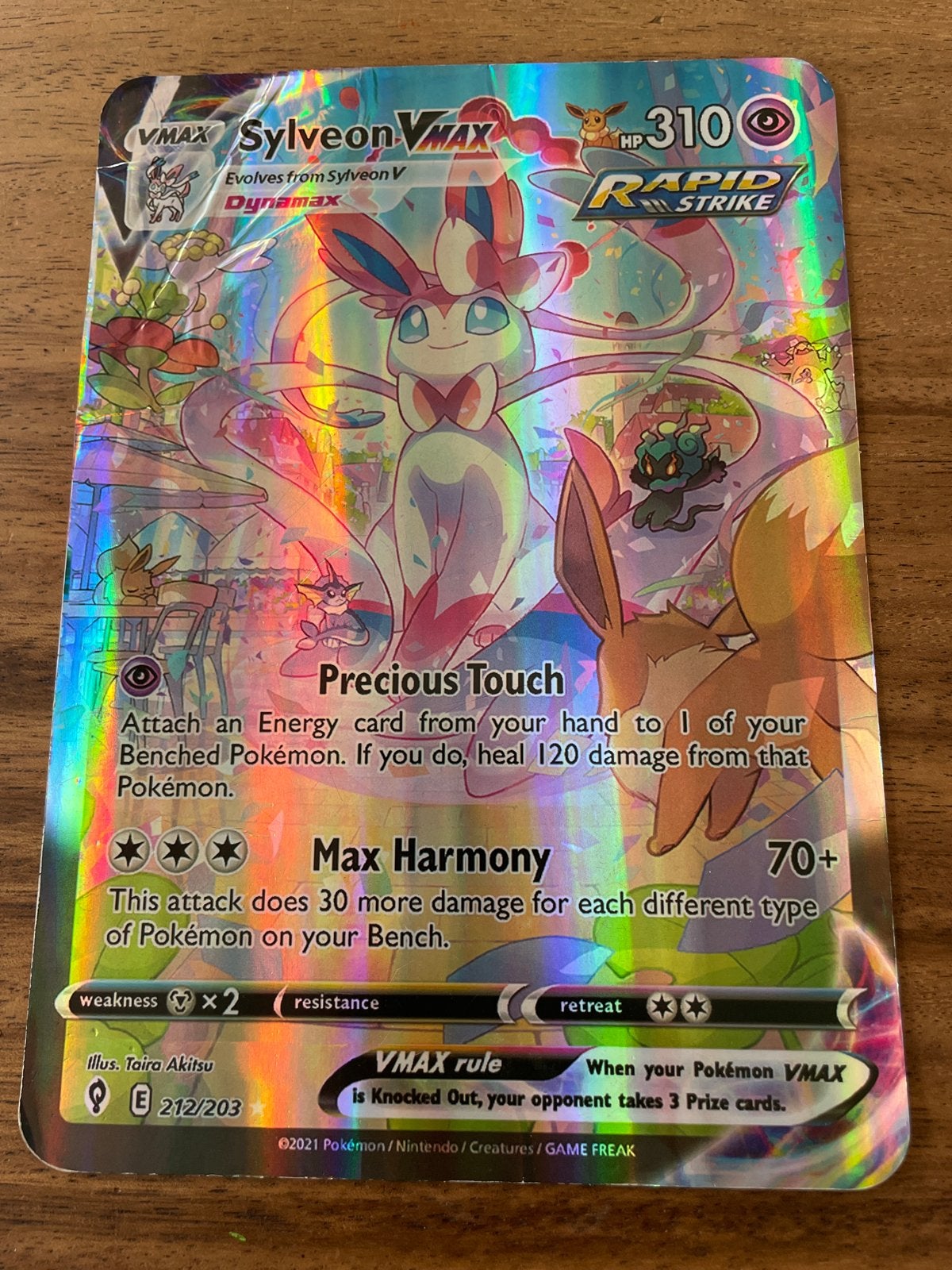 Sylveon VMAX Pokémon kaart (Foil), Hobby en Vrije tijd, Ophalen, Gebruikt, Losse kaart, Foil