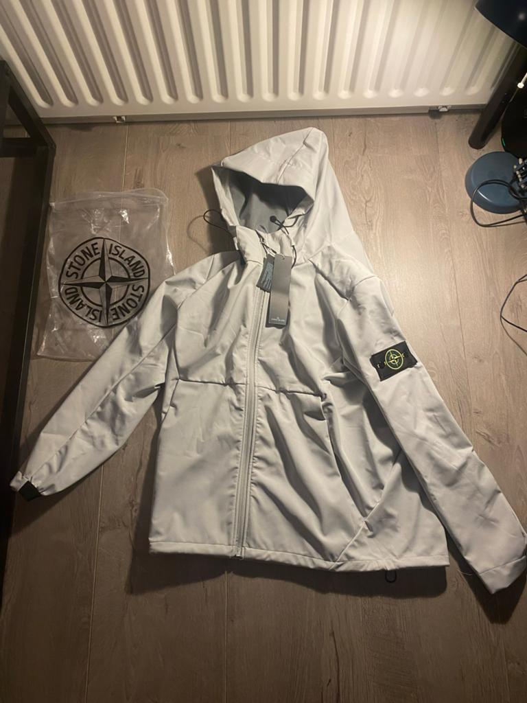 Stone Island Soft Shell-R Jas Maat M, Ophalen of Verzenden, Zo goed als nieuw, Maat 48/50 (M), Grijs