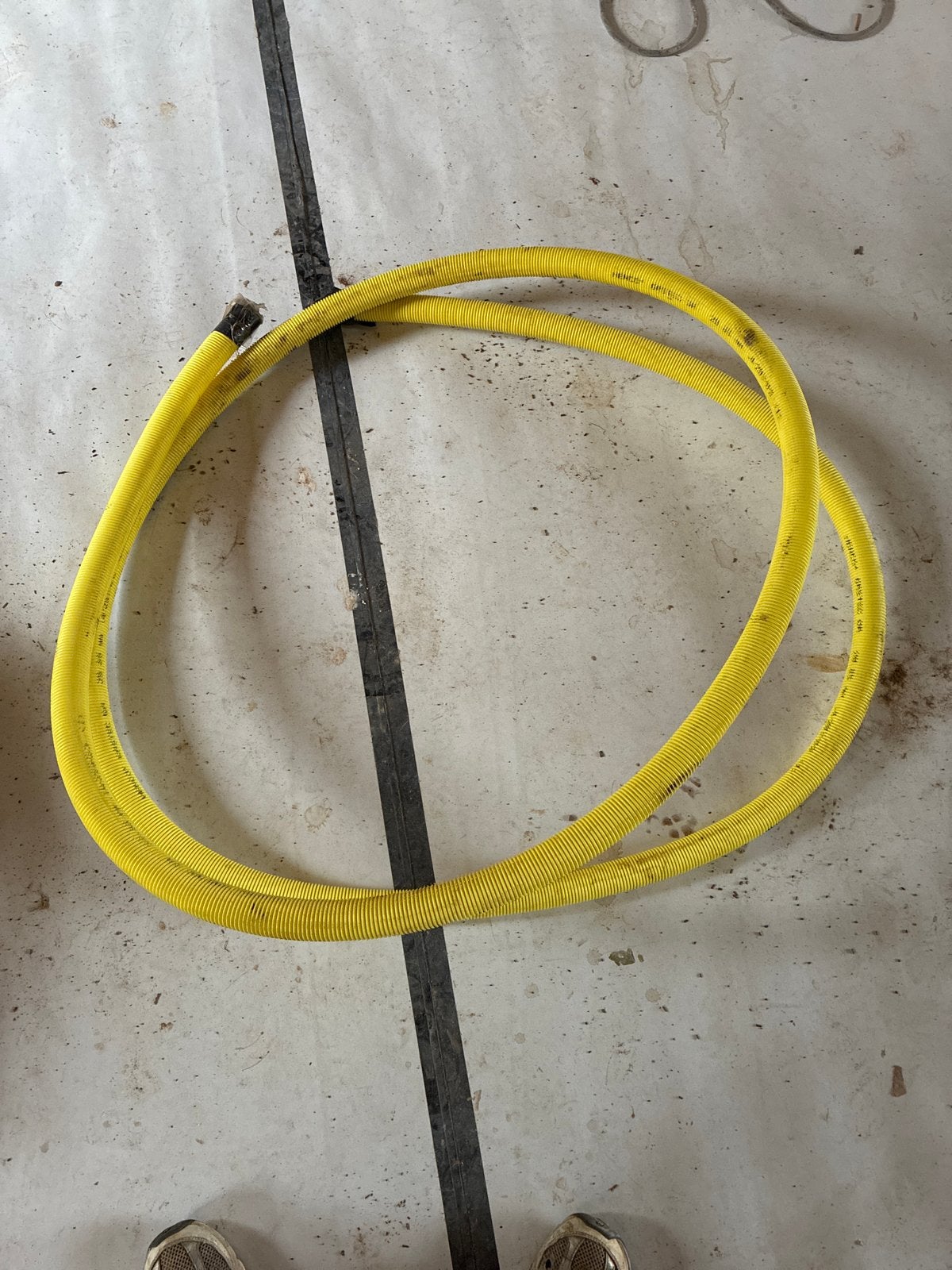 Henco gasleiding 26x3 mm met gele mantel - 4 meter, Doe-het-zelf en Verbouw, Ophalen, Overige materialen, Gebruikt, Overige typen