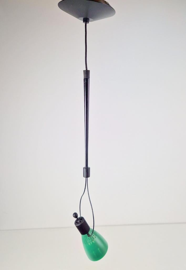 Postmodern nunk hanglamp spot carlo forcolini nemo 93 groen, N, Postmodern vintage, Ophalen of Verzenden, N