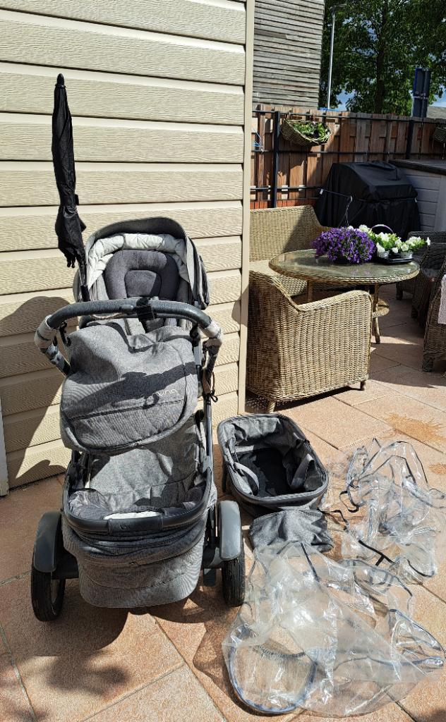 Kinderwagen Nuna Demi Grow Threaded, Ophalen, Gebruikt, Overige merken, Verstelbare duwstang