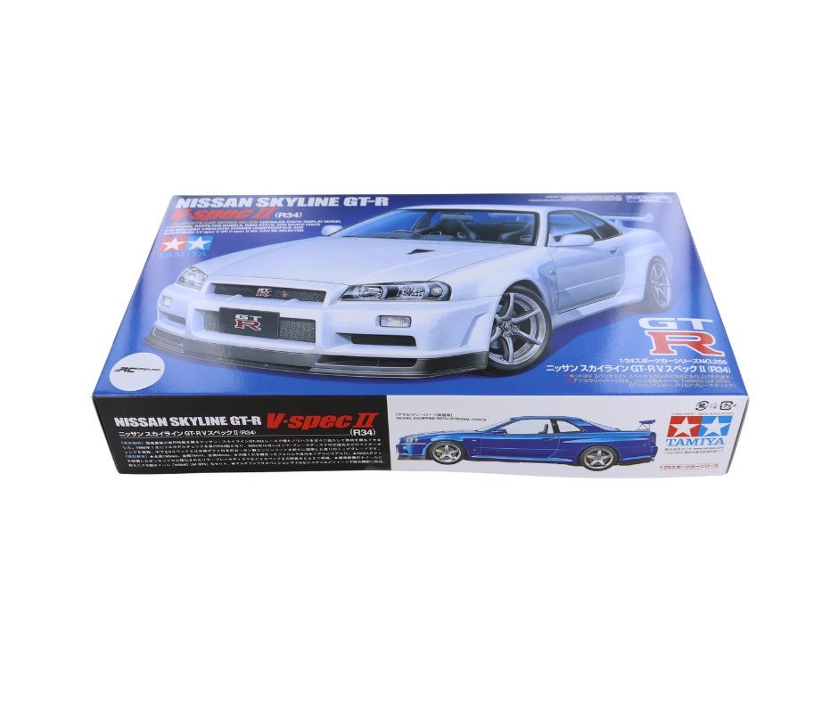 Tamiya 24258 1:24 Nissan Skyline GT-R V-Spec II (R34) T24258, Hobby en Vrije tijd, Modelbouw | Auto's en Voertuigen, Auto, Groter dan 1:32