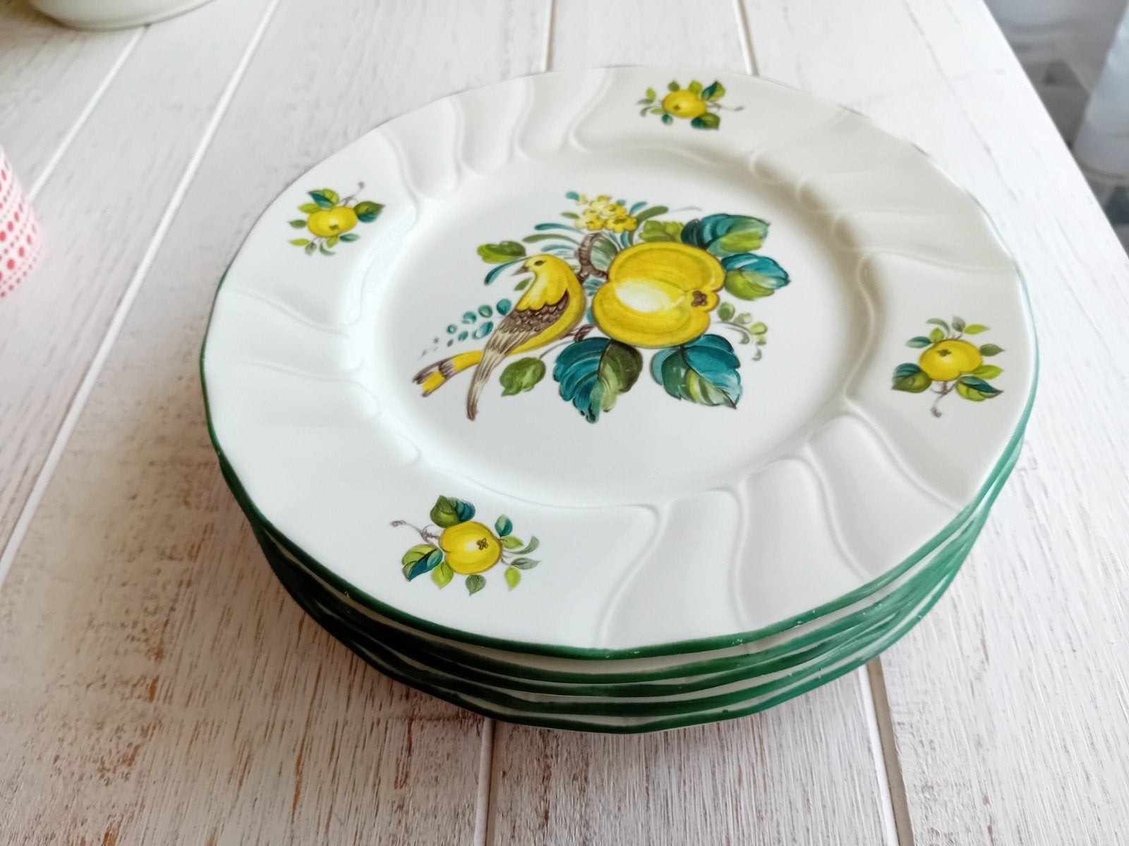 5 Villeroy & Boch Jamaica ontbijtborden 20 cm in prima staat, Gebruikt, Ophalen of Verzenden, Bord(en), Overige stijlen
