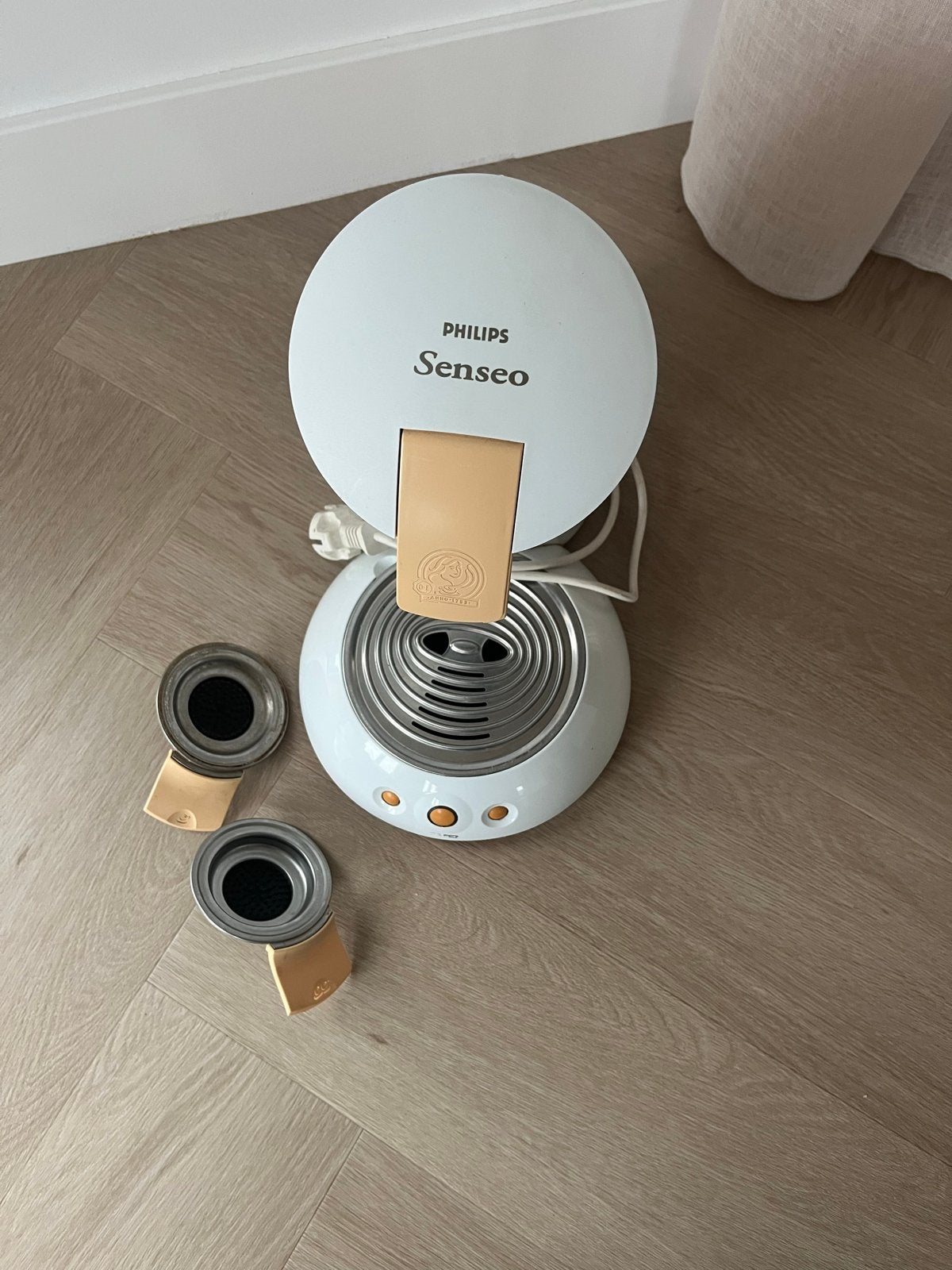 Philips Senseo koffiezetapparaat - Wit/Beige, Ophalen, Koffiepads en cups, Gebruikt, Koffiemachine