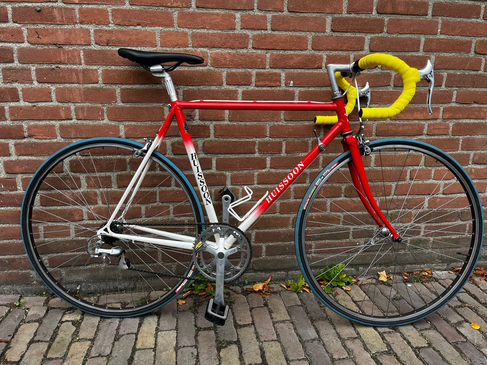 Vintage racefiets Huisson, rood/wit, 28 inch, 10 versn., 28 inch, Gebruikt, 53 tot 57 cm, Ophalen