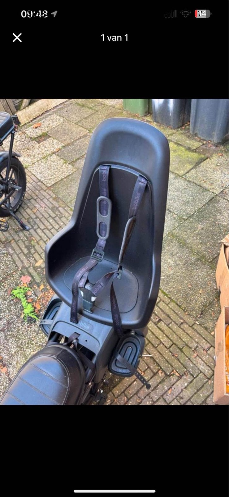 Bobike achterzitje, Fietsen en Brommers, Fietsaccessoires | Fietsstoeltjes, Ophalen, Achterzitje, Voetsteuntjes, 15 t/m 36 kg