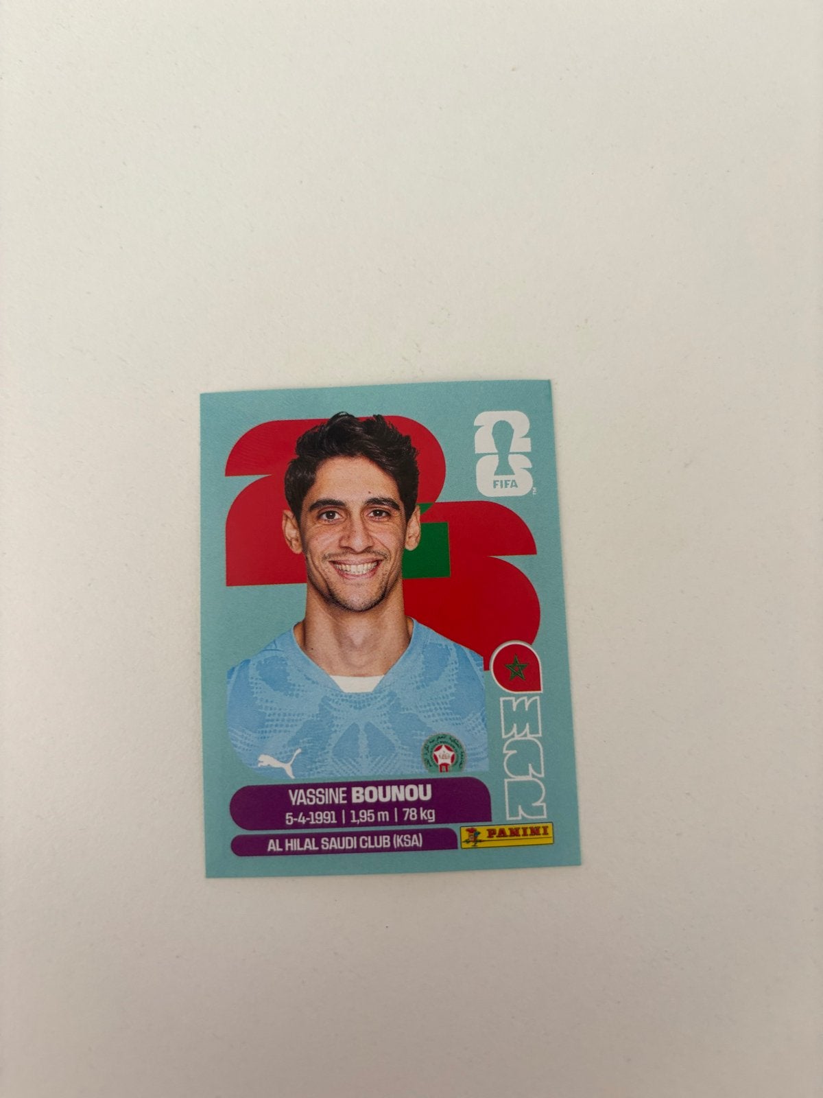 Panini WK 2026 Sticker Yassine Bounou Marokko, Ophalen of Verzenden, Nieuw, Sport