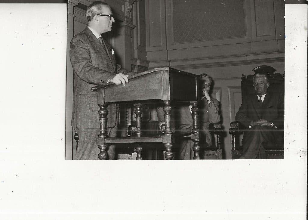 Haarlem Rutger Pitlo neemt afscheid  Klerk v Roosendaal 1958, Ophalen of Verzenden, 1940 tot 1960, Ongelopen, Noord-Holland