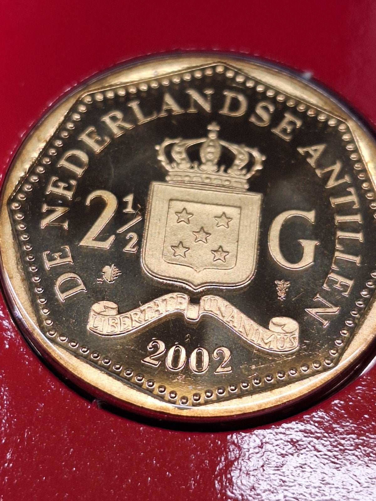 Nederlandse Antillen 2,5 gulden 2002 bu, Postzegels en Munten, Munten | Nederland, Ophalen of Verzenden, Koningin Beatrix, 1 gulden