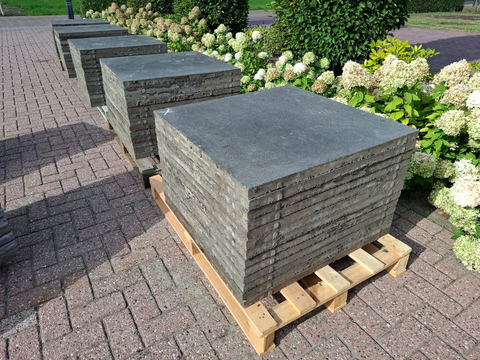 41 m2 Antraciet Terrastegels 80x80 - Allemaal Heel, Ophalen, Gebruikt, 10 m² of meer, Beton