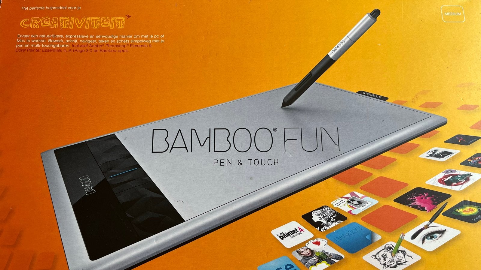Wacom Bamboo Fun Pen & Touch tekentablet CTH-670, Computers en Software, Ophalen of Verzenden, Multi-touch, Gebruikt, Bedraad