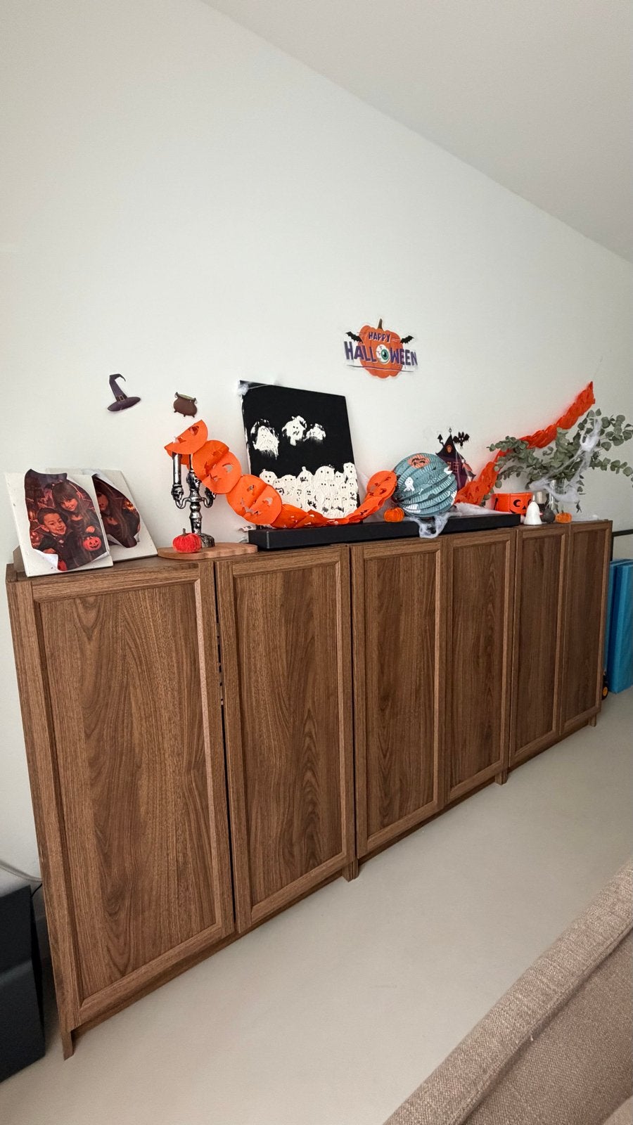 3 x IKEA Billy boekenkast met deuren,bruin walnootpatroon, Ophalen, 100 tot 150 cm, 50 tot 100 cm, Zo goed als nieuw