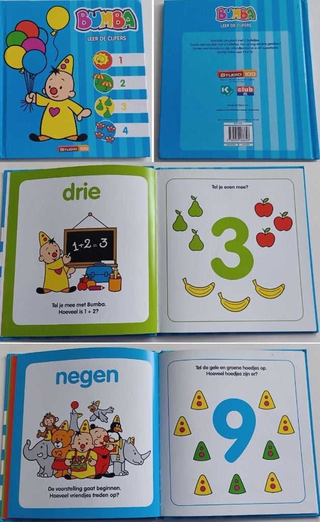 bumba leer de cijfers in harde kaft, Boeken, 3 tot 4 jaar, Studio 100, Ophalen of Verzenden, Zo goed als nieuw