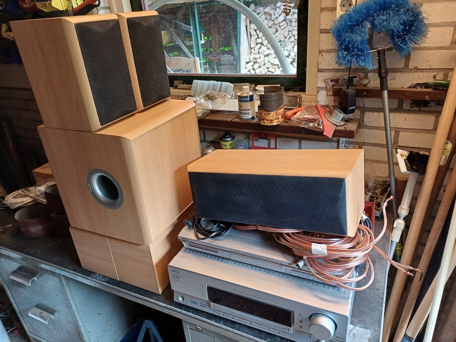 JVC Home Cinema Set met Jamo Speakers en Subwoofer, Audio, Tv en Foto, Stereo-sets, Ophalen, Gebruikt, JVC, Losse componenten