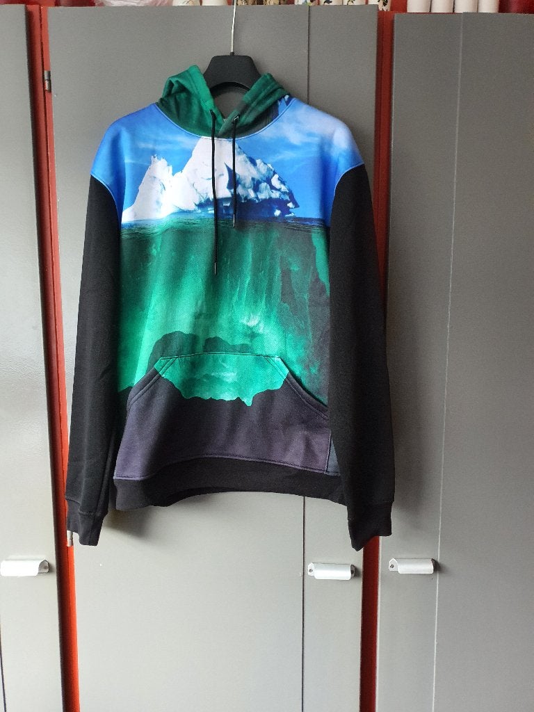 DNA Stockroom hoodie S – uniek iceberg design, Kleding | Heren, Ophalen of Verzenden, Zo goed als nieuw, Maat 52/54 (L), Overige kleuren