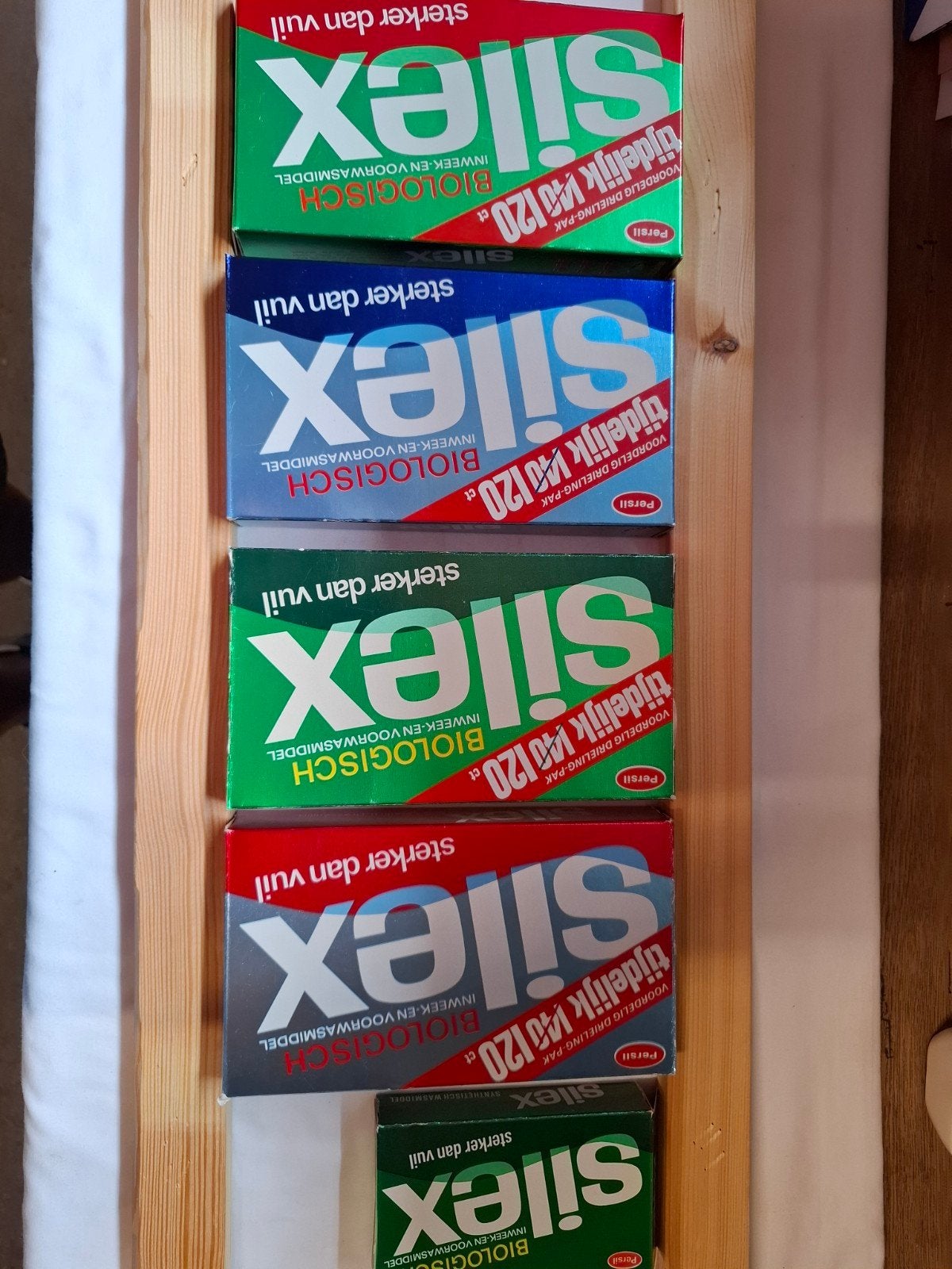 5 verschillende pakken Zeeppoeder Silex van de Persilfabriek, Verzamelen, Ophalen of Verzenden, Zo goed als nieuw, Verpakking