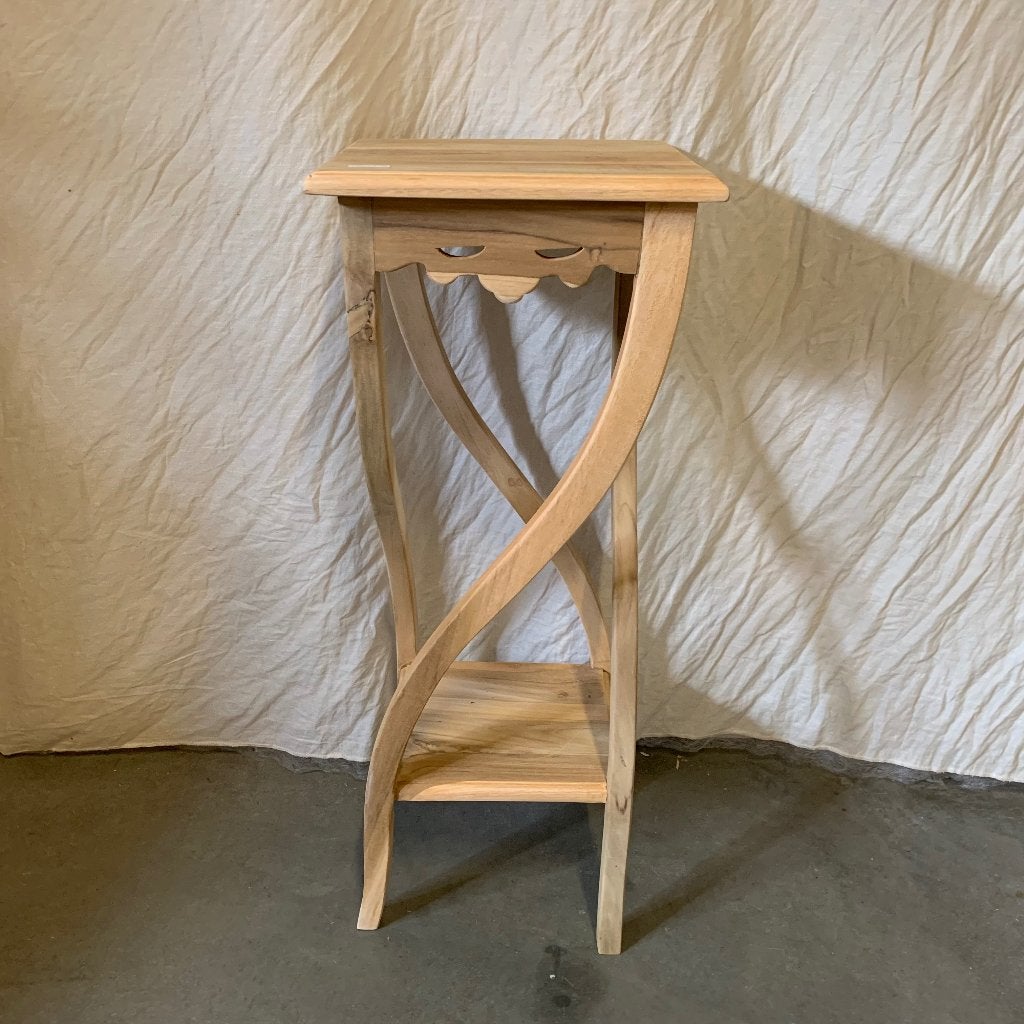 houten bijzettafel teak 30 x 30 cm - Gratis bezorgd, TTM Wonen, Meubels – (Perzische) Tapijten en Woonaccessoires, Minder dan 55 cm