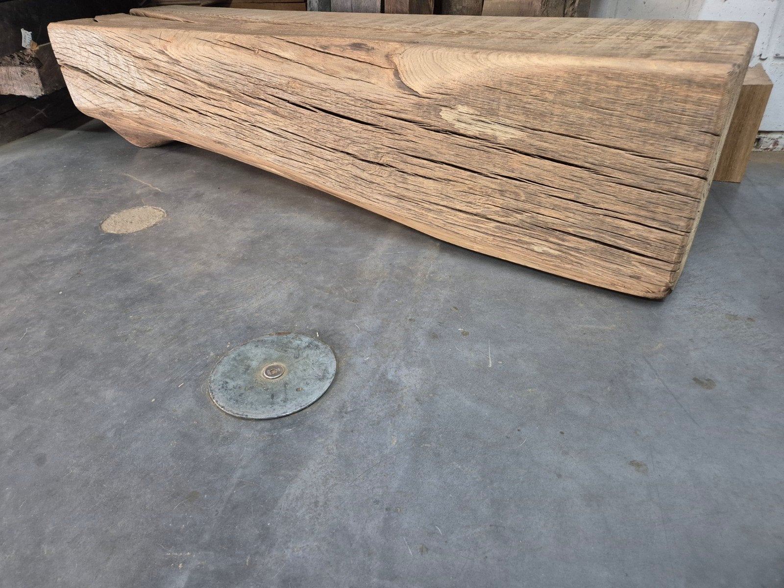 eiken salontafel zitbank zitbalk tv meubel, Ophalen, Rechthoekig, 100 tot 150 cm