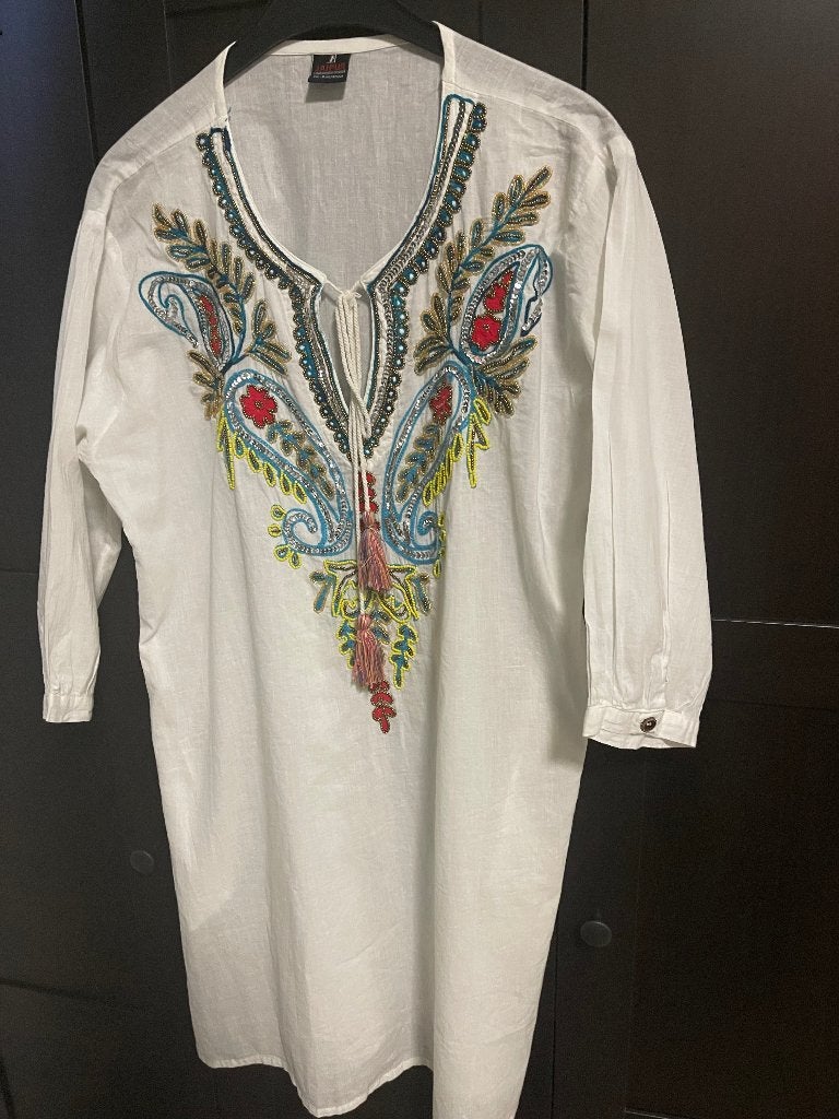 Geweldige lange bloes voor 10 euro, Kleding | Dames, Jaipur, Wit, Maat 42/44 (L), Ophalen of Verzenden