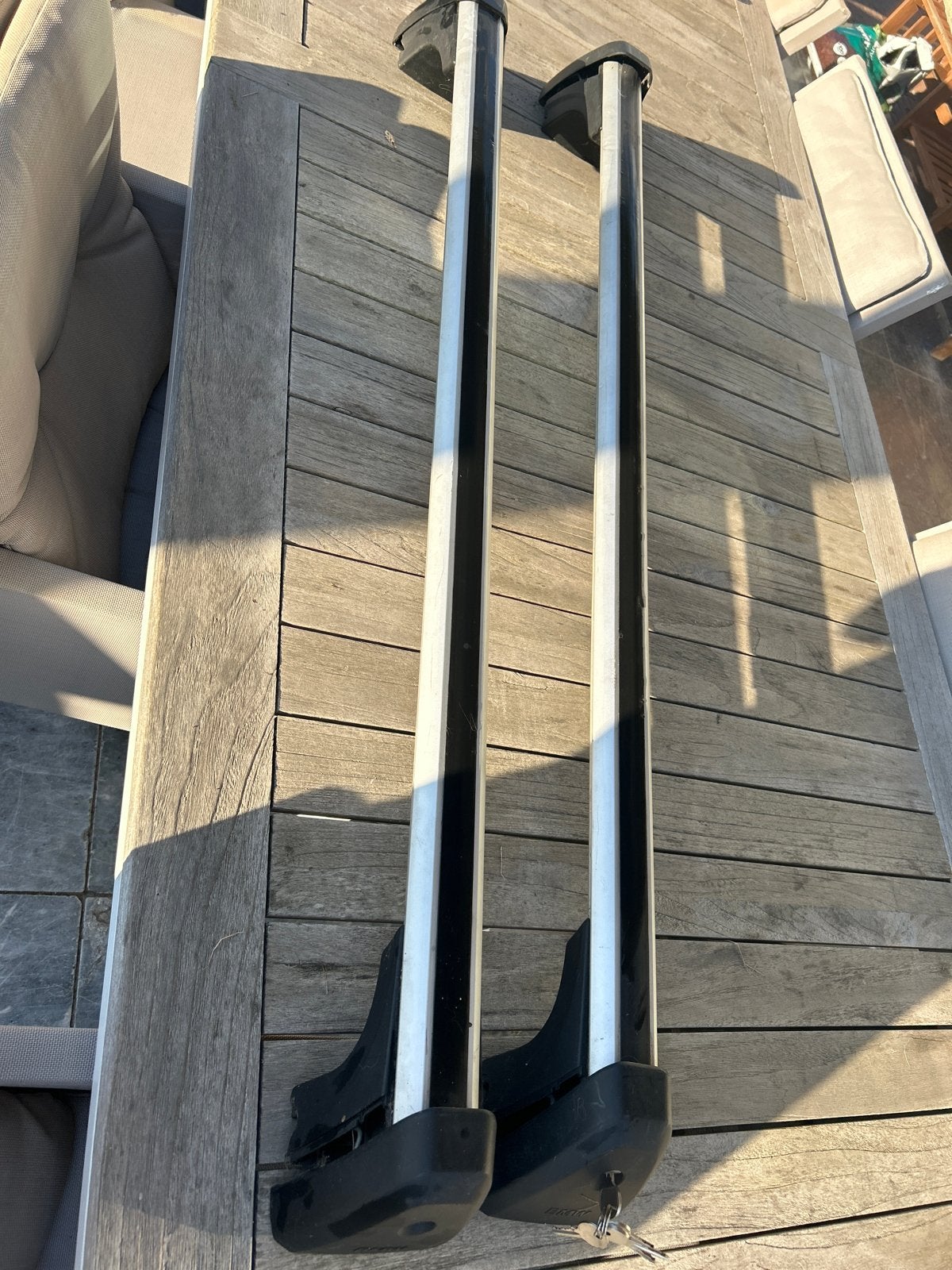 Originele BMW dakdragers - F15 (X5) met sleutels, Ophalen, Gebruikt