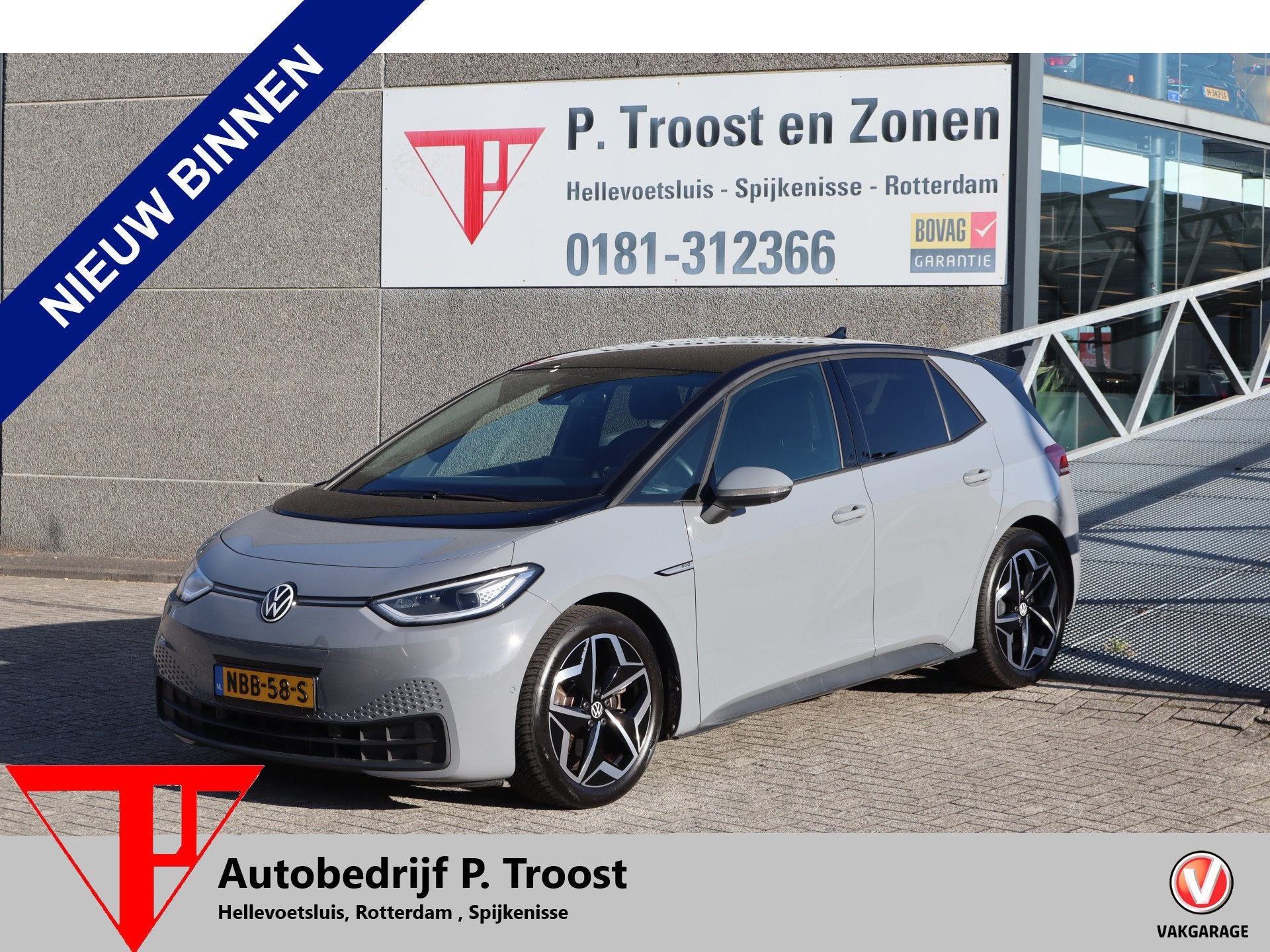 Volkswagen ID.3 Pro 58 kWh SOH 92% Apple Panoramadak/Apple c, Automaat, 12 maanden, Achterwielaandrijving, Gebruikt