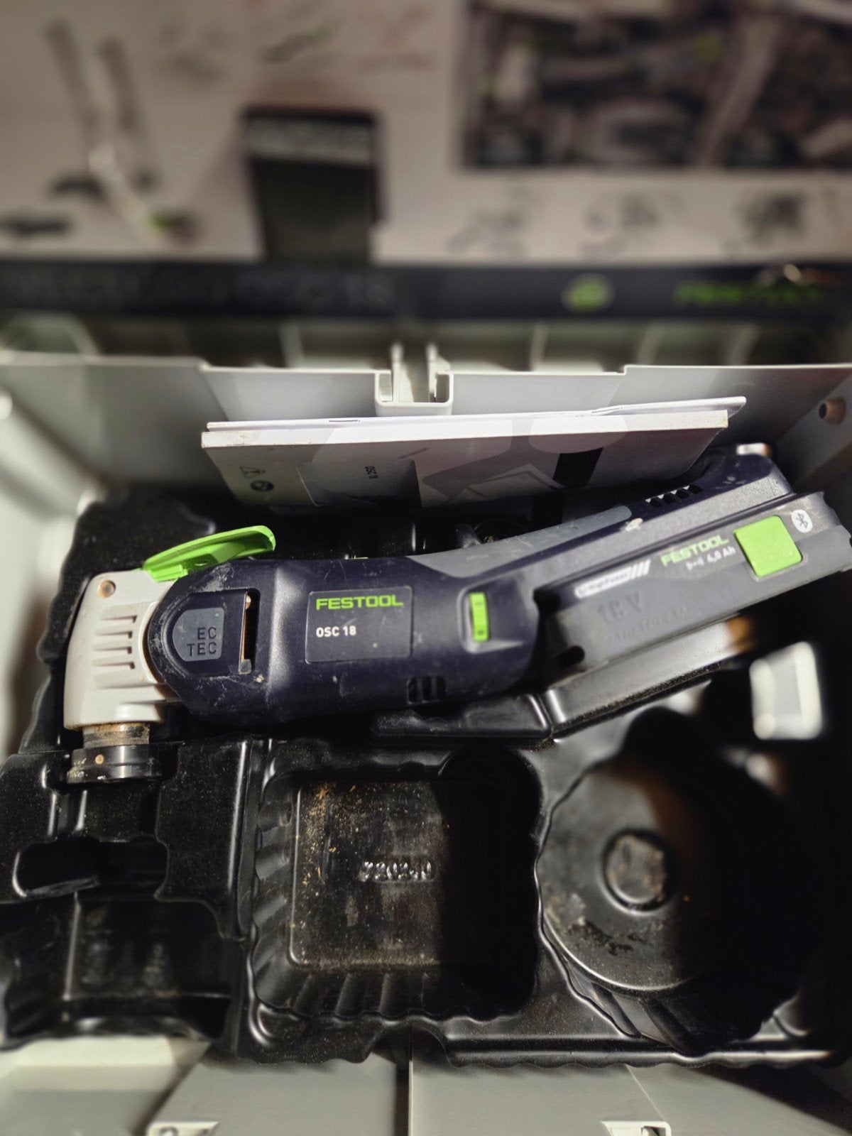 Festool multitool. OSC18, Overige typen, Ophalen of Verzenden, Zo goed als nieuw, 30 tot 70 mm