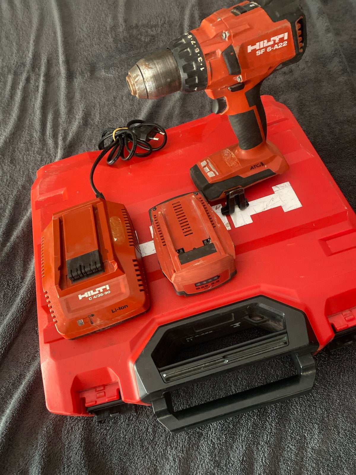 Hilti SF 6-A22 Accuboormachine met 1accu en lader, Ophalen, Gebruikt, Variabele snelheid, Boor- en Schroefmachine