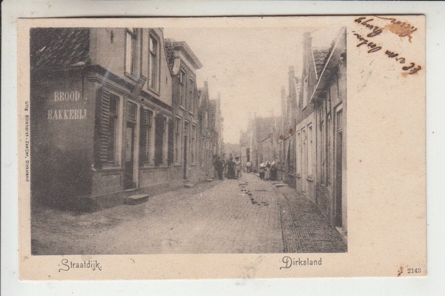 Dirksland, Straatdijk, Ophalen of Verzenden, Voor 1920, Gelopen, Zuid-Holland