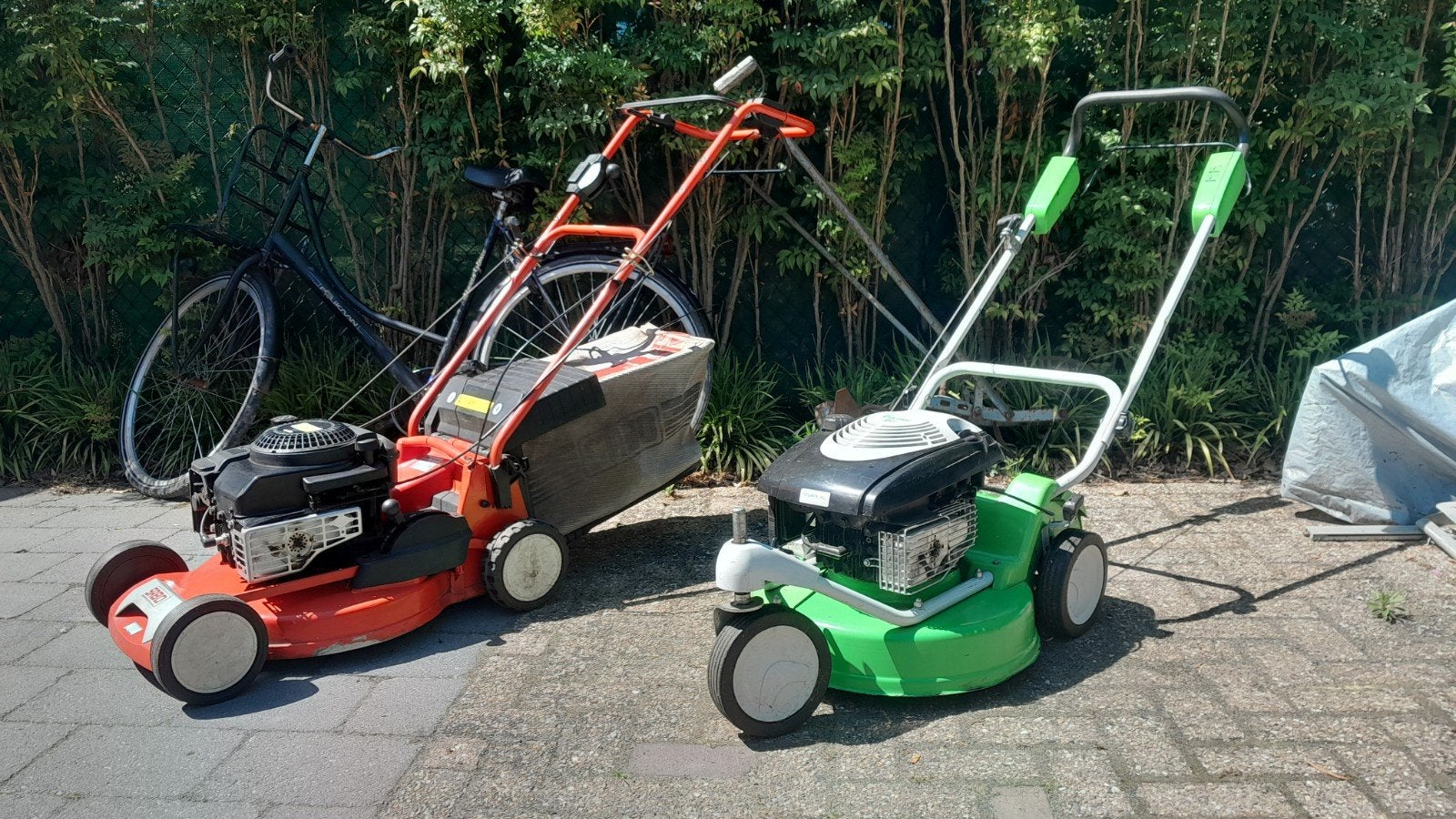 2 x grasmaaier gazonmaaier sabo 47 a en viking mb 3rc maaier, Ophalen, Cirkelmaaier, Gebruikt, 40 t/m 49 cm