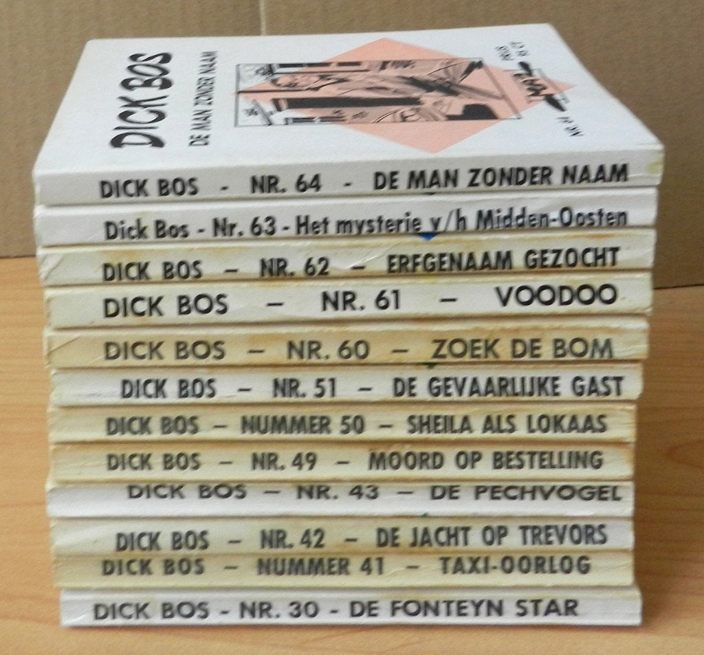 12 DICK BOS BOEKJES, GOED EN GOEDKOOP !, Alfred Mazure, Ophalen of Verzenden, Zo goed als nieuw, Meerdere stripboeken