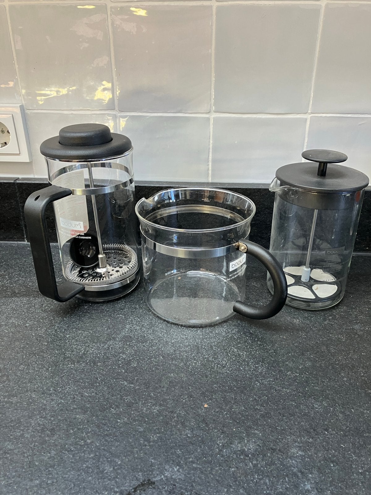 Bodum Koffiepot, Melkopschuimer en Kan - Zgan, Ophalen, Nieuw, Overige modellen, Gemalen koffie
