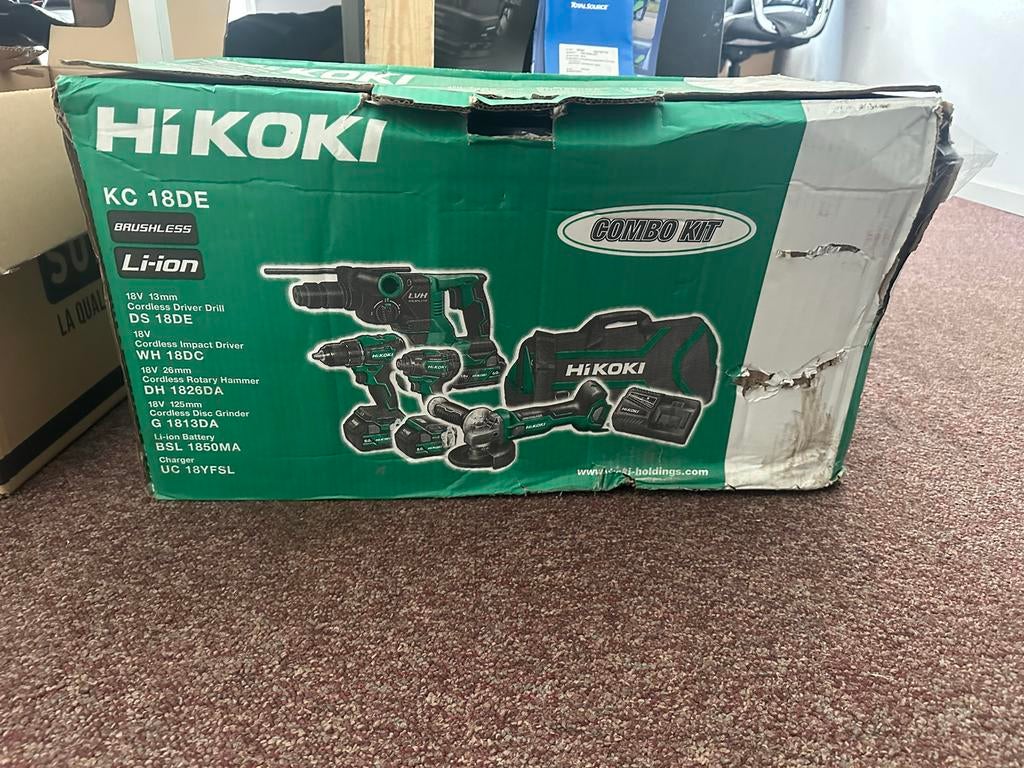 HiKOKI KC 18DE Combo Kit: Boorhamer, Slagmoersleutel, Haakse, 600 watt of meer, Overige typen, Nieuw, Ophalen of Verzenden