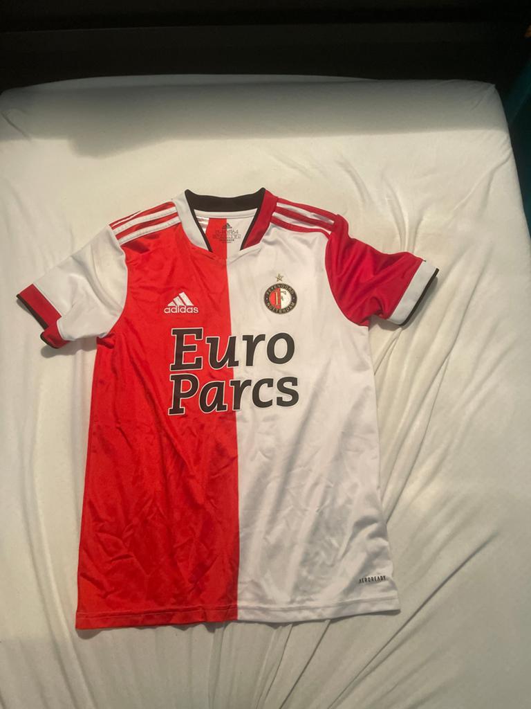 Feyenoord thuis shirt euro parcs maat 13/14Y/164, Overige maten, Ophalen of Verzenden, Zo goed als nieuw, Voetbal