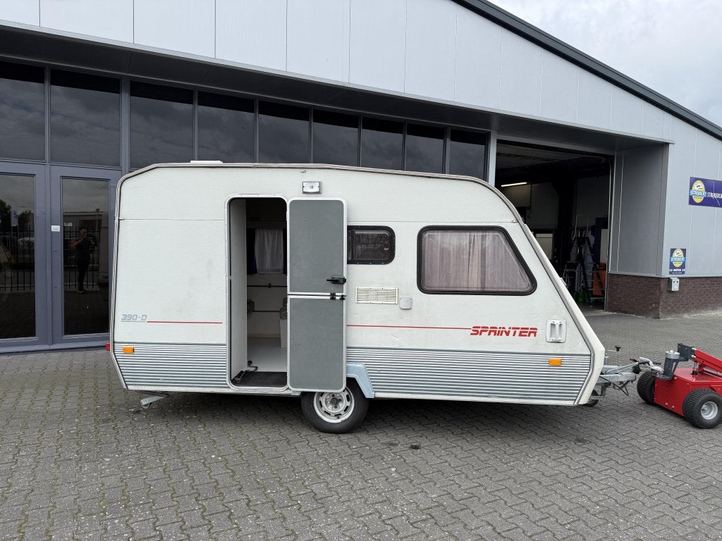 Beyerland Sprinter 390 D Bed + Zit + Tent 621 KG Leeg 4 pers, Caravans en Kamperen, Dwarsbed, Schokbreker, Bedrijf, Treinzit