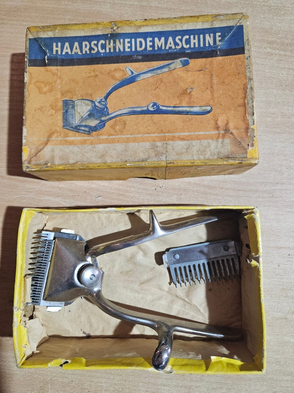 Vintage Handmatige Haarsnijmachine in Originele Doos, Ophalen of Verzenden