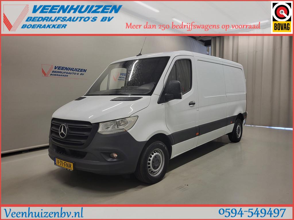 Mercedes-Benz Sprinter 314CDI L2/H1 Euro 6! (bj 2021), Auto's, Bestelauto's, Gebruikt, Euro 6, Wit, Mercedes-Benz