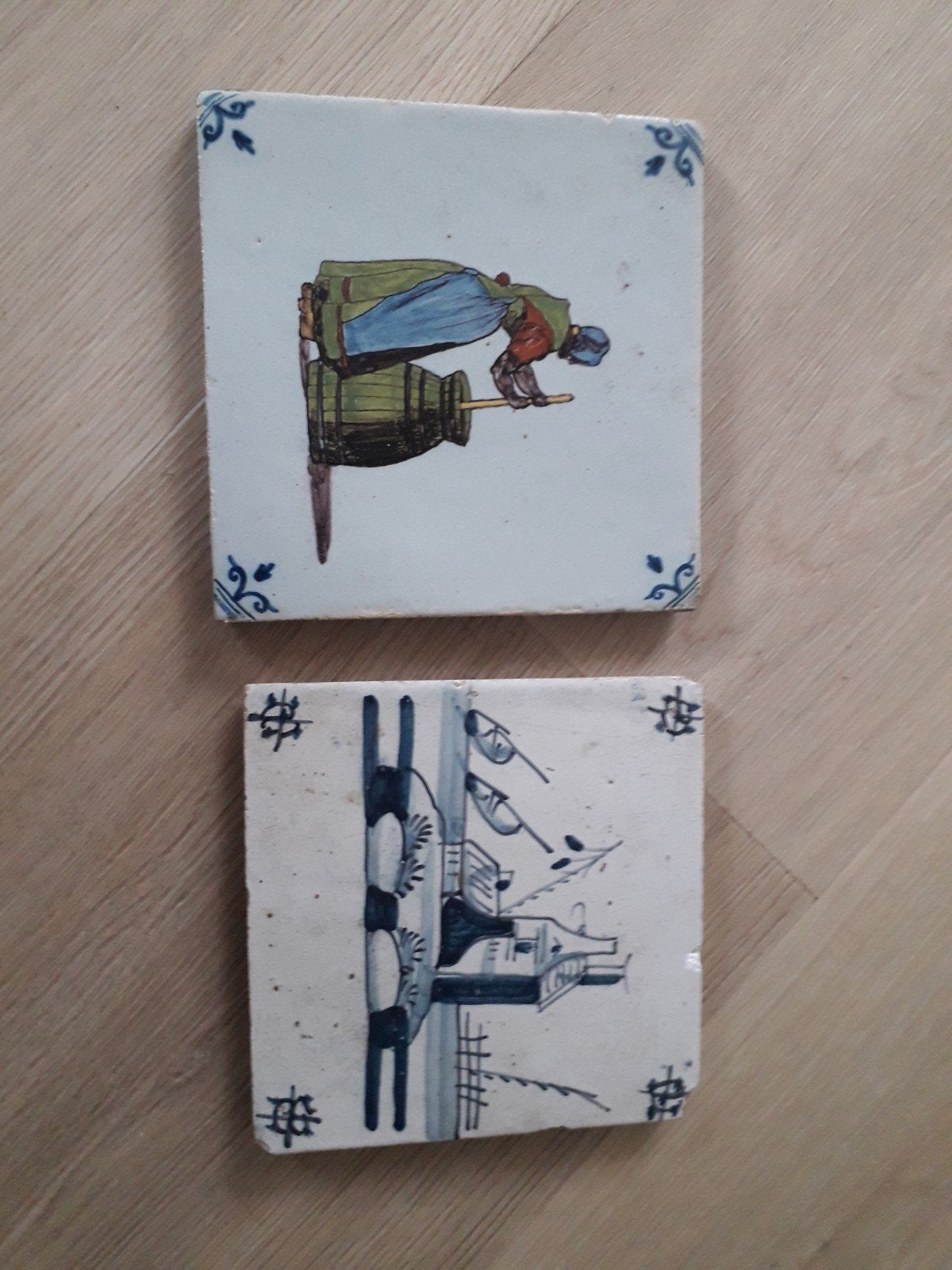 2 antieke wandtegel, Ophalen of Verzenden