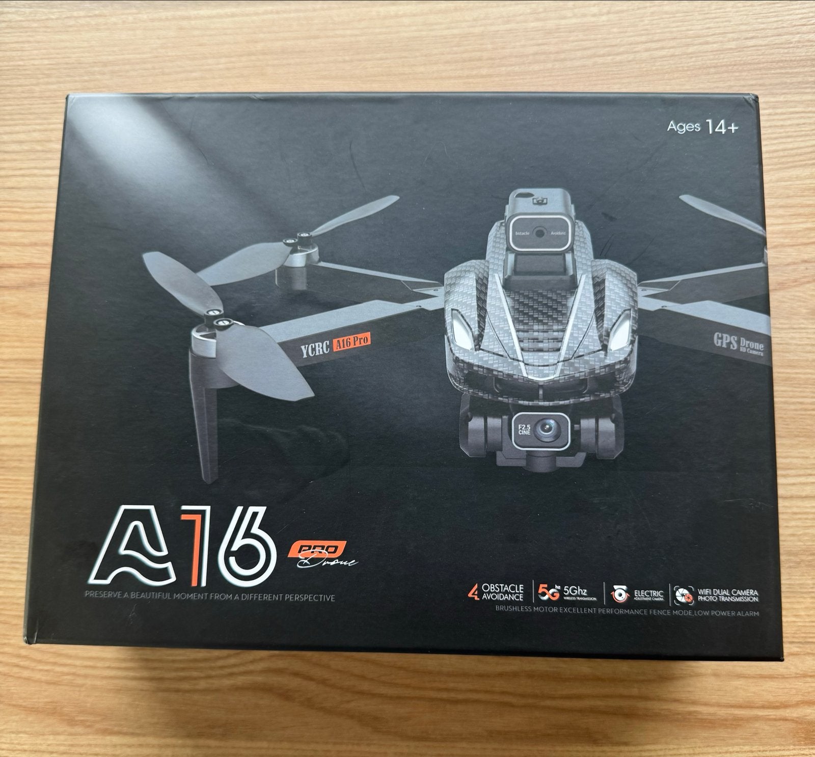 YCRC A16 Pro GPS Drone met HD Camera en Extra Accu, Cameradrone, Nieuw, Ophalen of Verzenden, Standaard kwaliteit