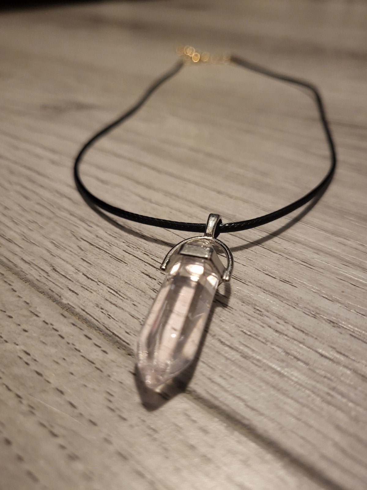 Nieuwe Ketting met Kristallen Hanger, Overige materialen, Zwart, Nieuw, Ophalen of Verzenden